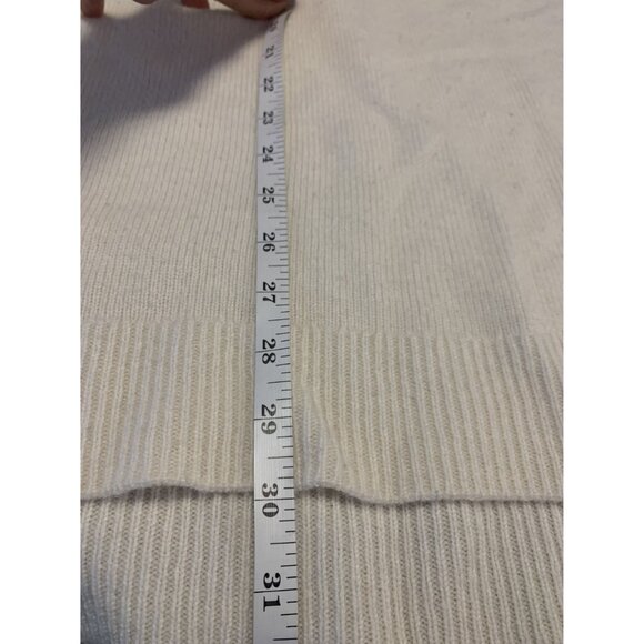 Halogen Wool Cashmere Knit Mock Neck Minimalist Tunic Sweater Size M/L - Picture 5 of 7